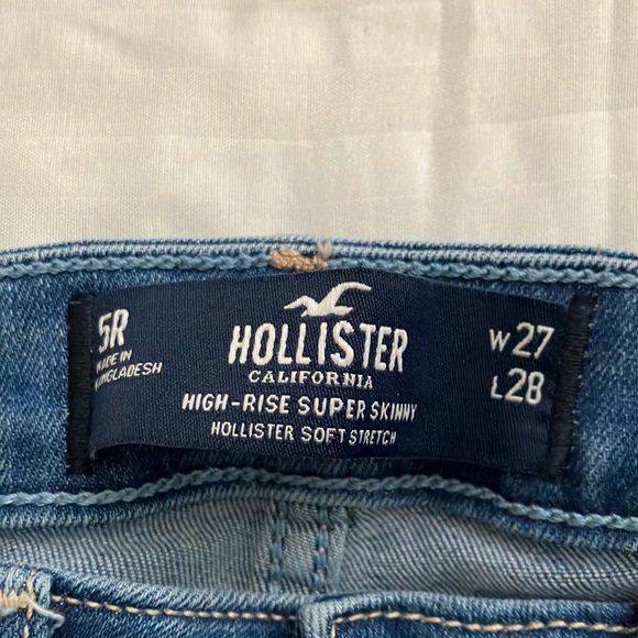 HOLLISTER high rise super skinny juniors women’s jeans Size 5R W27 L28 - Picture 2 of 10